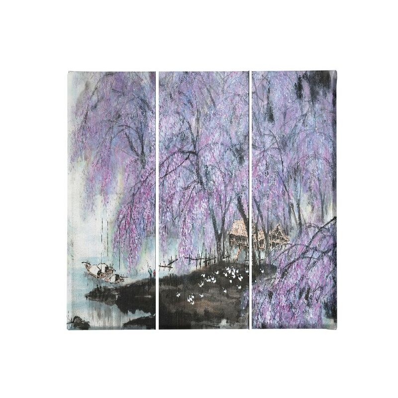 

Homemania - Cuadro arbol - 3 piezas - Naturaleza y paisajes - por sala de estar, habitacion - Multicolor en Poliester, madera, 69 x 3 x 50 cm