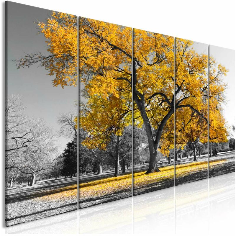 

Cuadro - Autumn in the Park (5 Parts) Narrow Gold Medidas 200X80