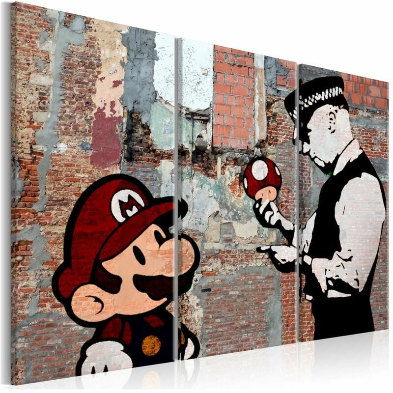 

Cuadro - Banksy: Warning Medidas 90X60