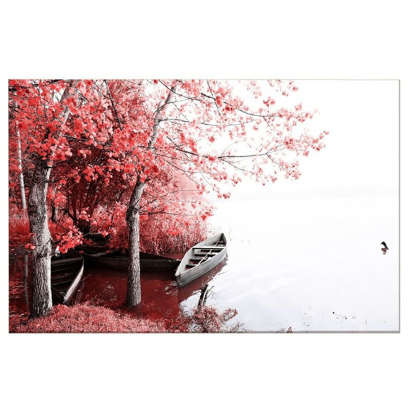

Cuadro Barco - Naturaleza y paisajes - para la sala de estar, la habitacion - Multicolor en Poliester, madera, 100 x 3 x 50 cm