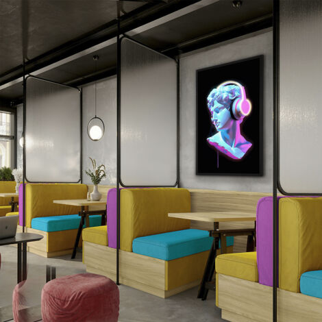 CUADRO BUSTO COLOR LUZ LED 80X120