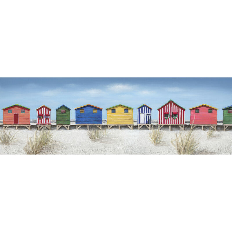 

Herdasa - Cuadro 'Casetas en la Playa' - Multicolor