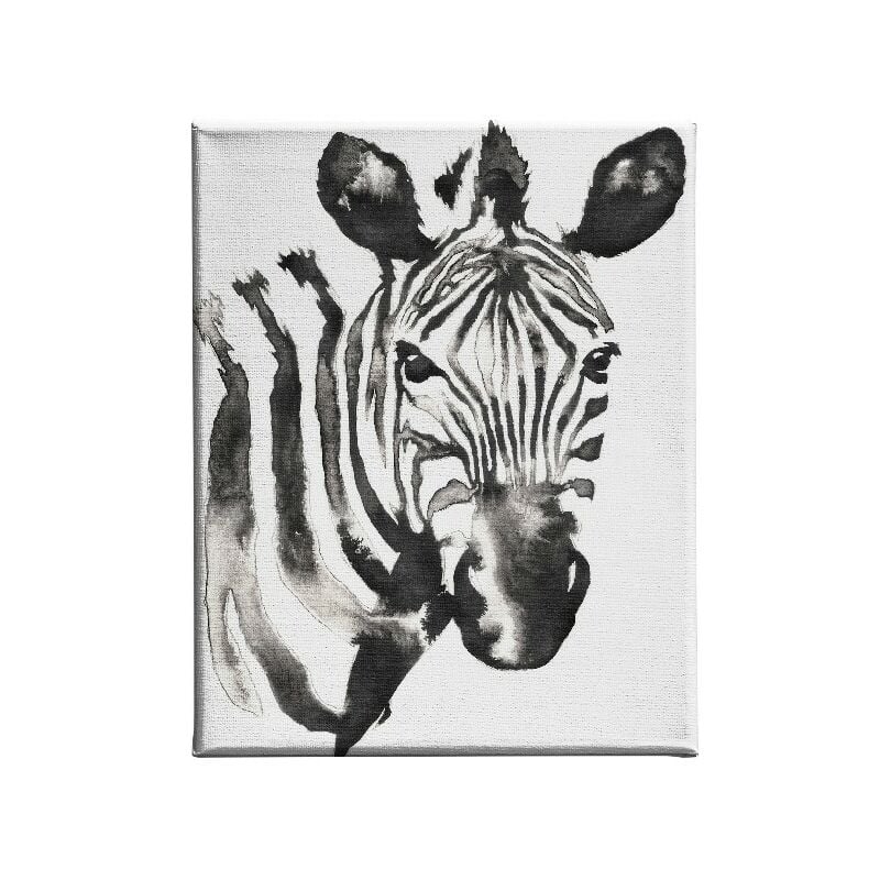 

Homemania - Cuadro Cebra - Animales - para la sala de estar, la habitacion - Multicolor en Poliester, madera, 45 x 3 x 70 cm