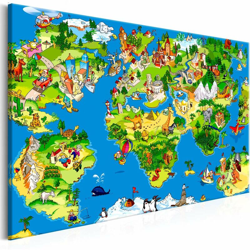 

Cuadro - Children's Map (1 Part) Wide Medidas 90X60