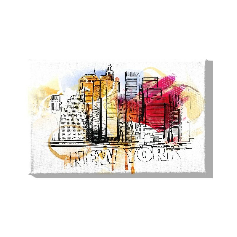 

Homemania - Cuadro Ciudad - Citas - para la sala de estar, la habitacion - Multicolor en Poliester, madera, 45 x 3 x 70 cm