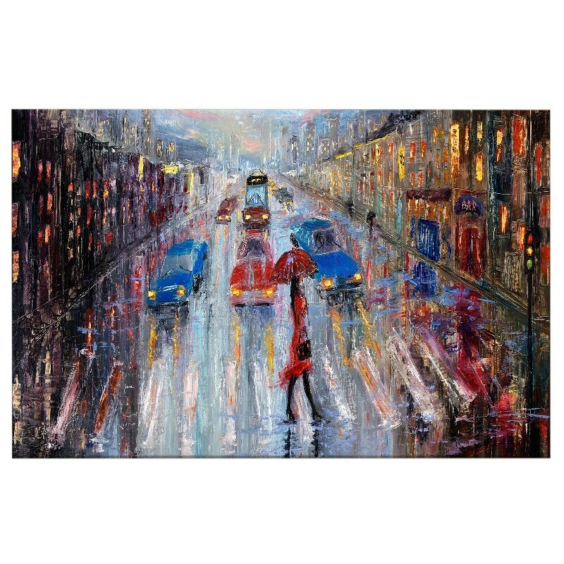 

Homemania - Cuadro Ciudad - Ciudades y paisajes - para la sala de estar, la habitacion - Multicolor en Poliester, madera, 100 x 3 x 50 cm