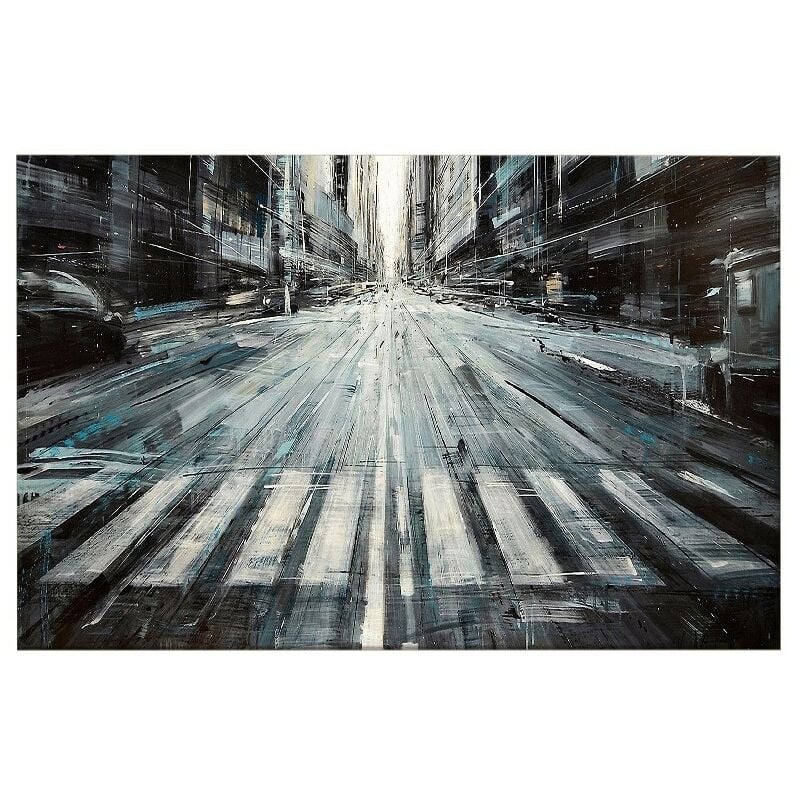 

Homemania - Cuadro Ciudad - Ciudades y paisajes - para la sala de estar, la habitacion - Multicolor en Poliester, madera, 100 x 3 x 50 cm