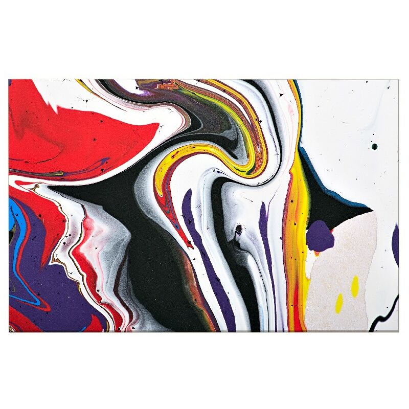 

Cuadro Colores - Resumen - para la sala de estar, habitacion - Multicolor en Poliester, madera, 100 x 3 x 50 cm