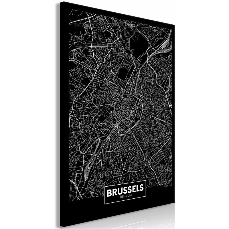 

Cuadro - Dark Map of Brussels (1 Part) Vertical Medidas 40X60