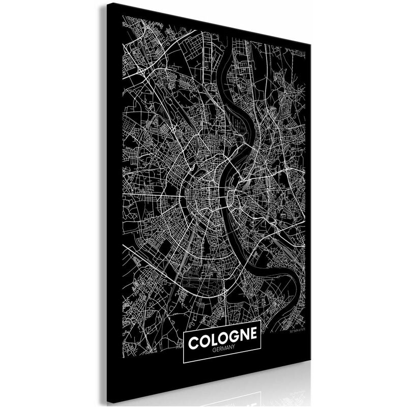 

Cuadro - Dark Map of Cologne (1 Part) Vertical Medidas 60X90