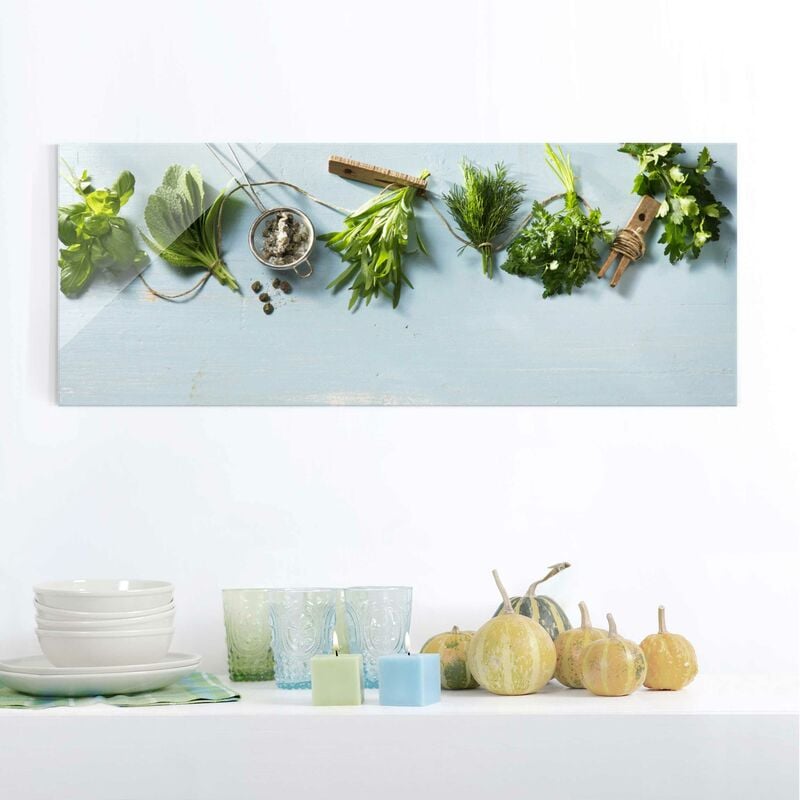 

Bilderwelten - Cuadro de cristal - Bundled Herbs - Panorama Apaisado Dimensión LxA: 40cm x 100cm