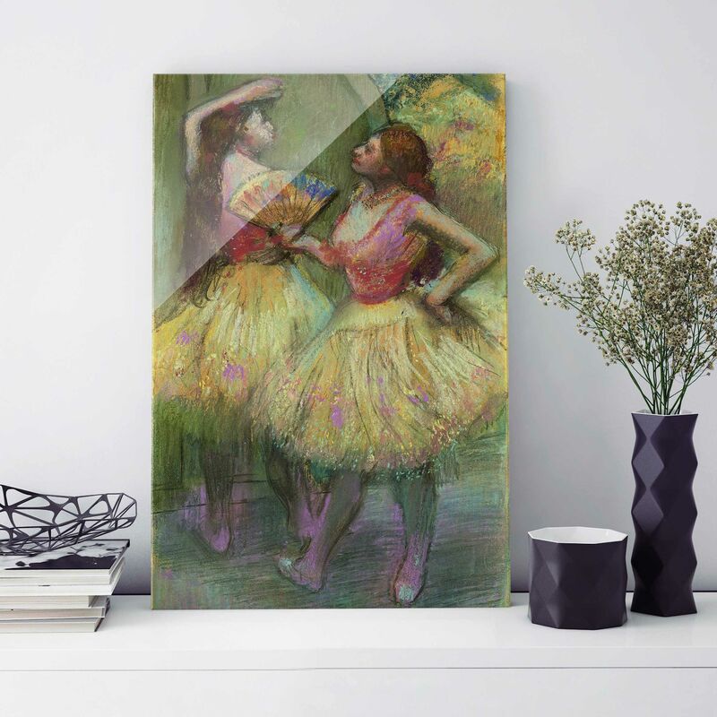 

Cuadro de cristal - Edgar Degas - Antes del debut (Dos bailarines) - Impresionismo Alto 3:2 Dimensión LxA: 90cm x 60cm