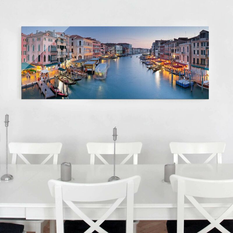

Cuadro de cristal - Evening on Grand Canal in Venice - Panorama Apaisado Dimensión LxA: 20cm x 55cm