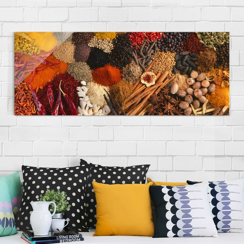 

Bilderwelten - Cuadro de cristal - Exotic Spices - Panorama Apaisado Dimensión LxA: 40cm x 100cm