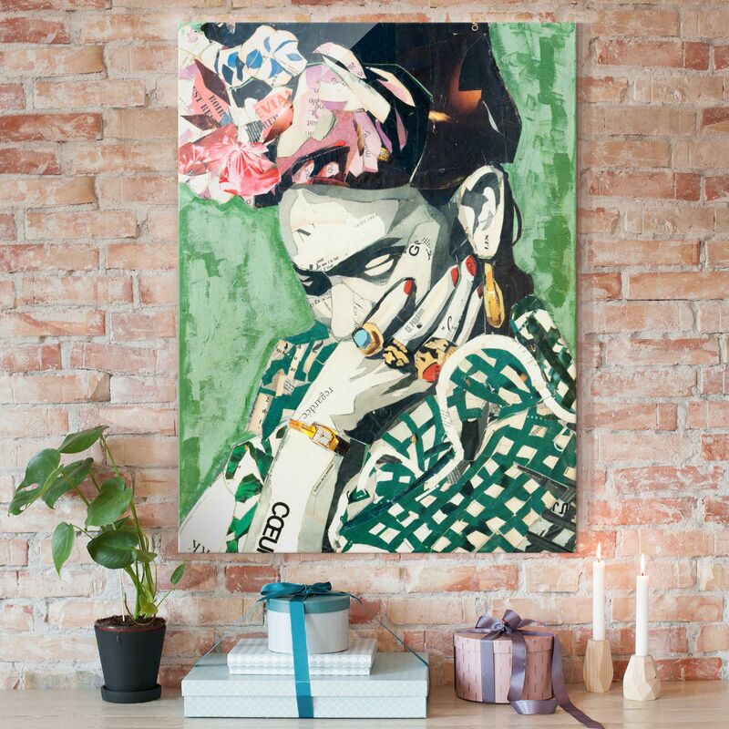 

Bilderwelten - Cuadro de cristal - Frida Kahlo - Collage No.3 - Formato Alto 4:3 Dimensión LxA: 80cm x 60cm