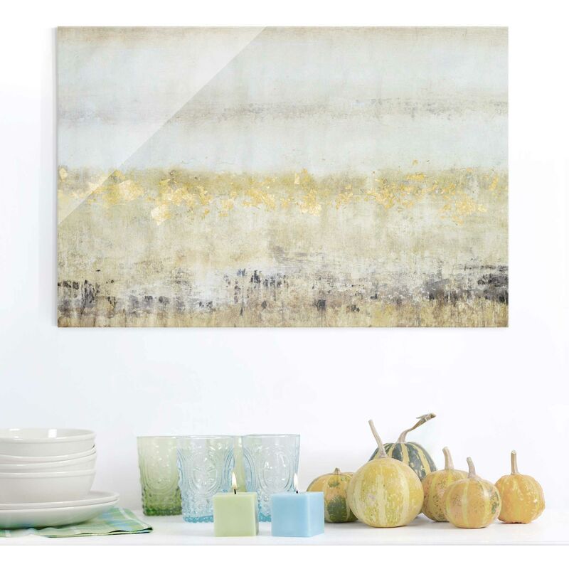 

Bilderwelten - Cuadro de cristal - Golden Color Fields I - Formato Apaisado 2:3 Dimensión LxA: 60cm x 90cm