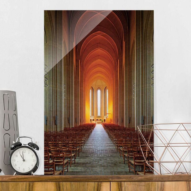 

Bilderwelten - Cuadro de cristal - Iglesia de Grundtvig en Copenhague - Formato Alto 3:2 Dimensión LxA: 90cm x 60cm