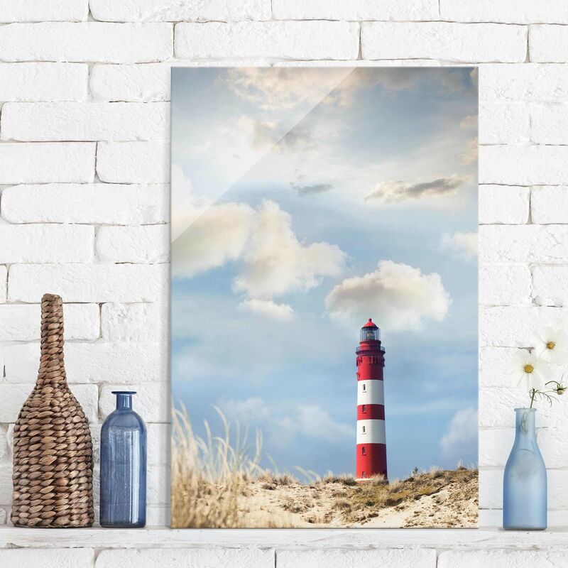 

Bilderwelten - Cuadro de cristal - Lighthouse in the dunes - Alto 3:2 Dimensión LxA: 120cm x 80cm