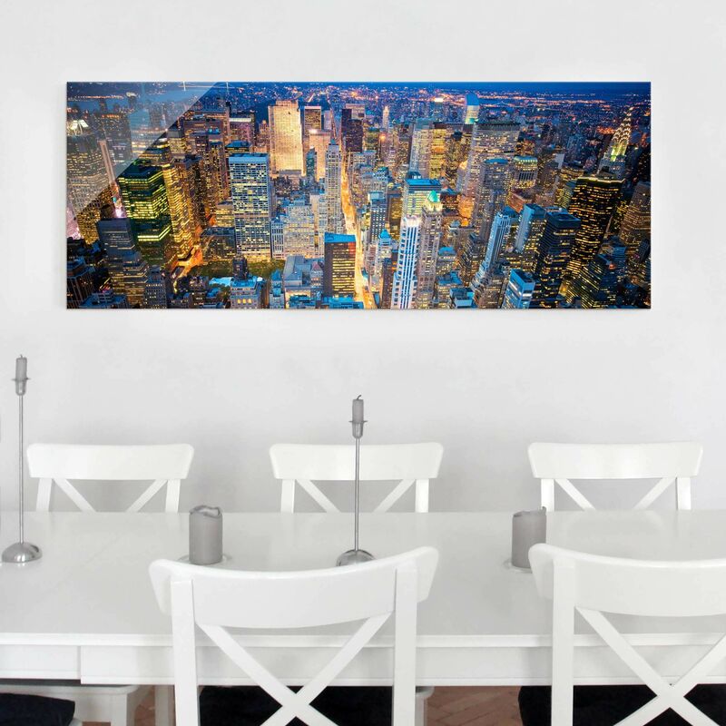 

Bilderwelten - Cuadro de cristal - Midtown Manhattan - Panorama Apaisado Dimensión LxA: 50cm x 125cm