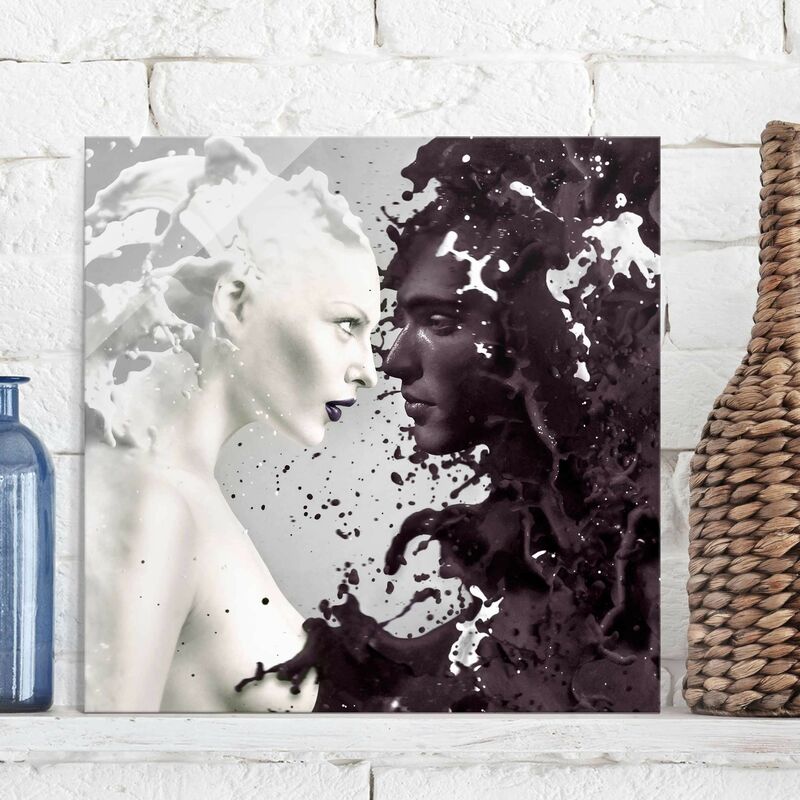 

Cuadro de cristal - Milk & Coffee - Cuadrado 1:1 Dimensión LxA: 50cm x 50cm