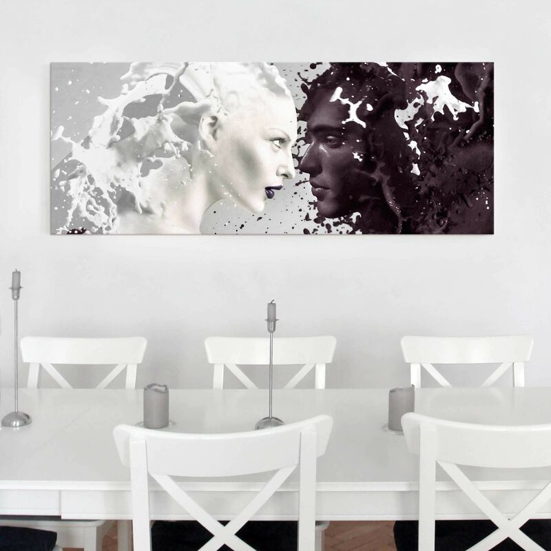 

Cuadro de cristal - Milk & Coffee - Panorama Apaisado Dimensión LxA: 40cm x 100cm