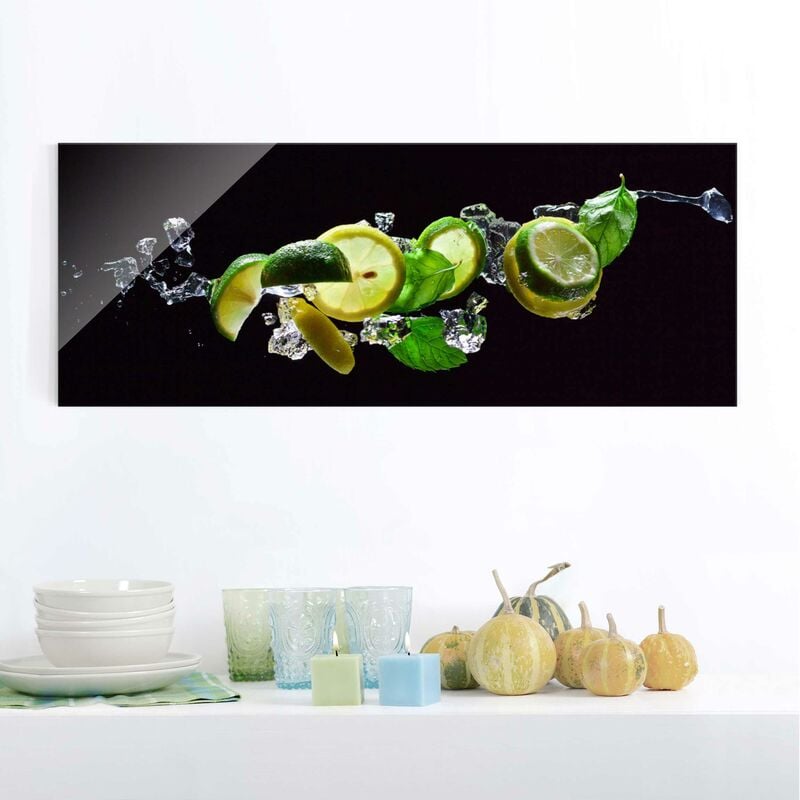 

Bilderwelten - Cuadro de cristal - Mojito ingredients - Panorama Apaisado Dimensión LxA: 50cm x 125cm
