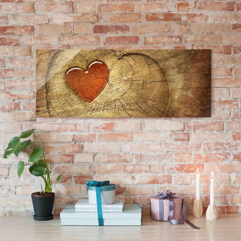 

Cuadro de cristal - Natural Love - Panorama Apaisado Dimensión LxA: 40cm x 100cm