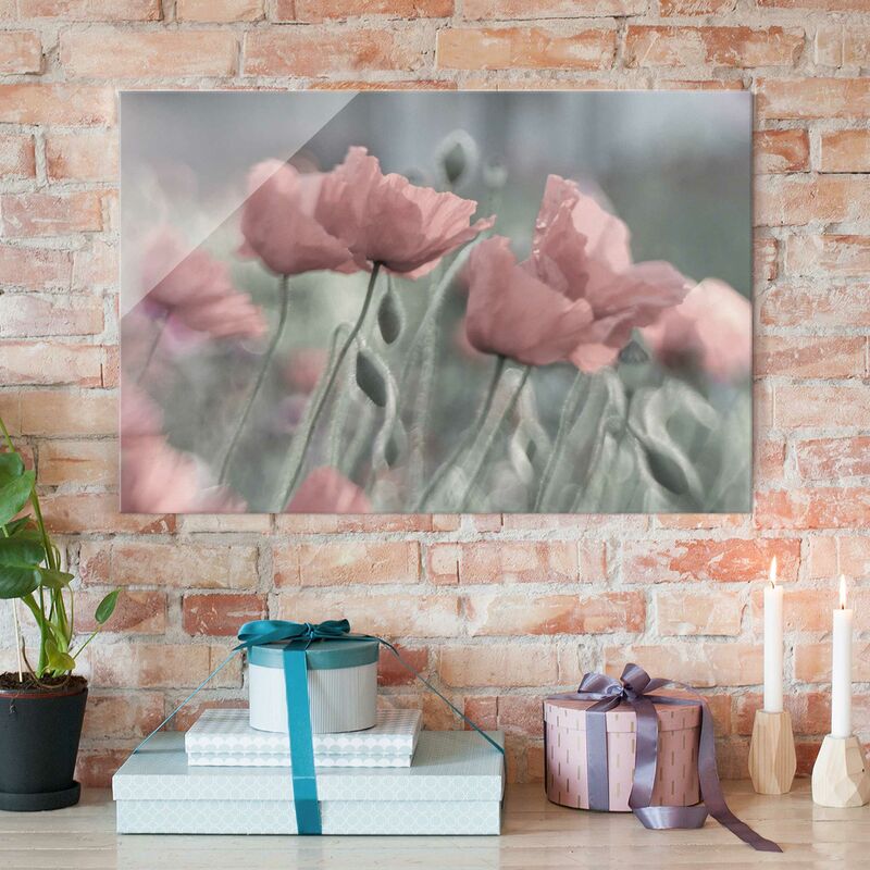 

Bilderwelten - Cuadro de cristal - Painterly Poppies - Formato Apaisado 2:3 Dimensión LxA: 60cm x 90cm