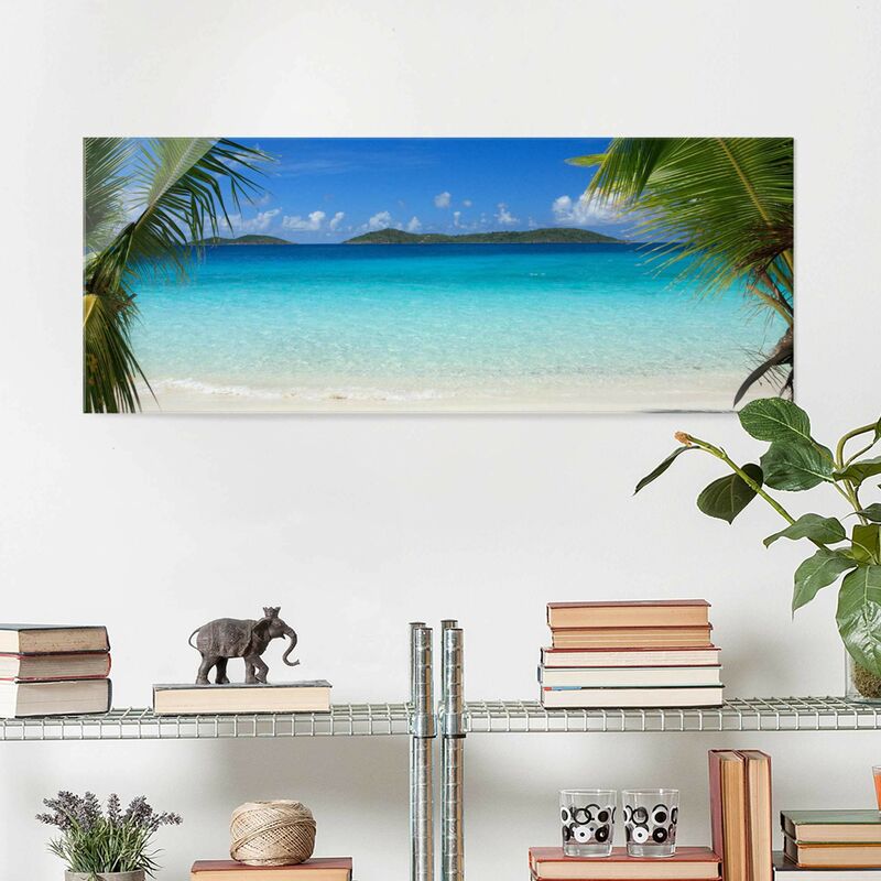 

Cuadro de cristal - Perfect Maledives - Panorama Apaisado Dimensión LxA: 40cm x 100cm