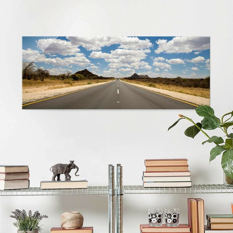 

Cuadro de cristal - Route 66 - Panorama Apaisado Dimensión LxA: 30cm x 80cm