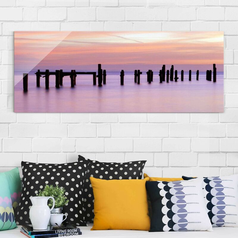 

Cuadro de cristal - Sea romance - Panorama Apaisado Dimensión LxA: 20cm x 55cm