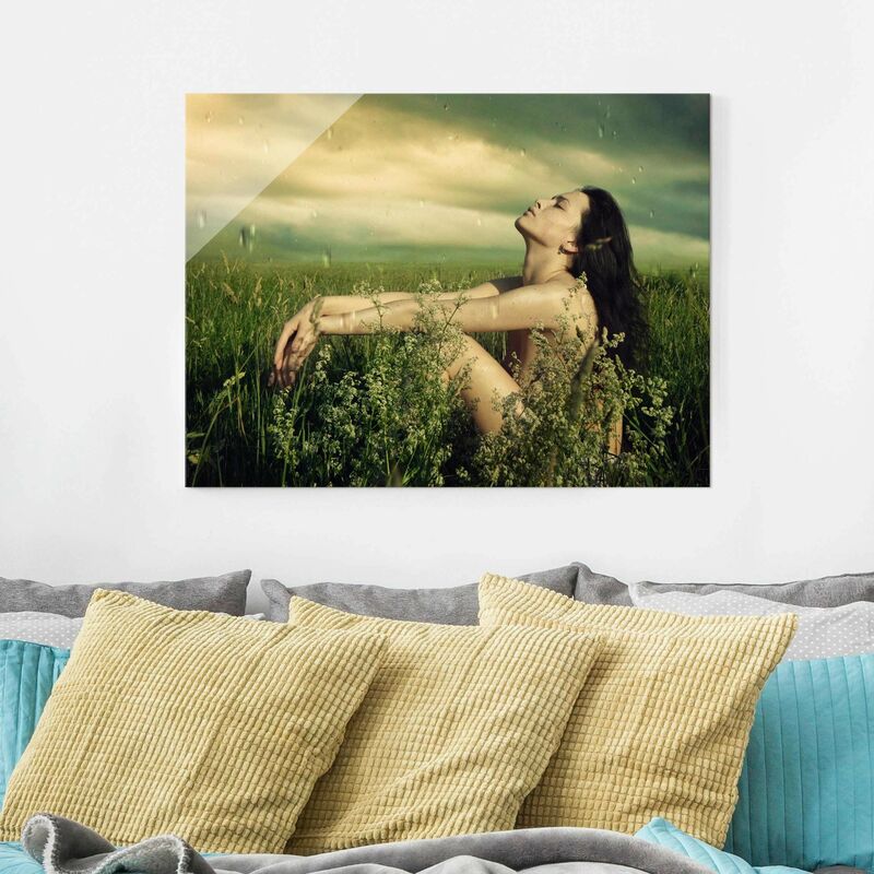

Cuadro de cristal - Summer rain - Apaisado 3:4 Dimensión LxA: 60cm x 80cm