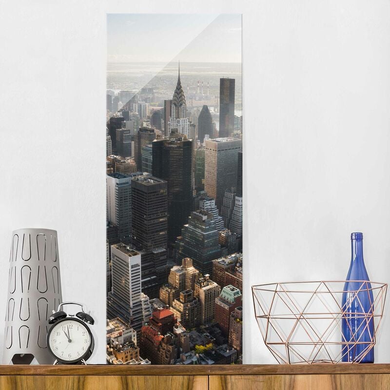 

Bilderwelten - Cuadro de cristal - The Empire State Building Upper Manhattan Ny - Panorama Alto Dimensión LxA: 125cm x 50cm