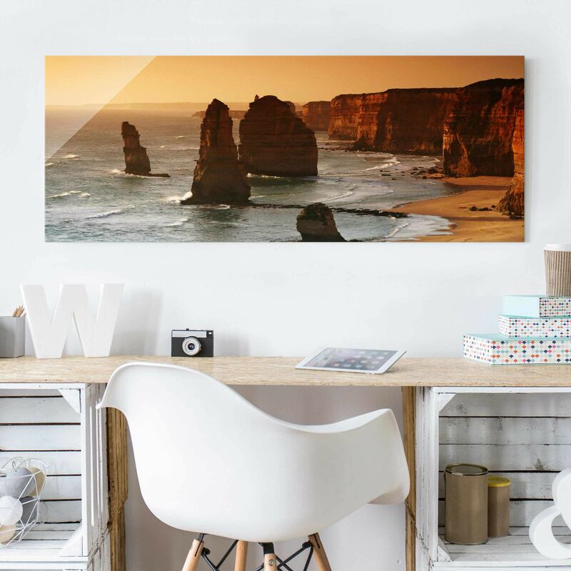 

Cuadro de cristal - The Twelve Apostles Of Australia - Panorama Apaisado Dimensión LxA: 40cm x 100cm