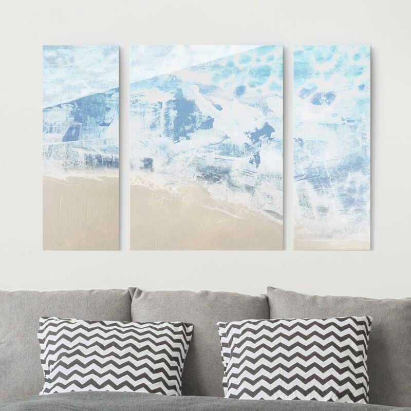 

Cuadro de cristal - Tides In Color II - 3 parte Dimensión LxA: 80x30cm - 80x60cm - 80x30cm
