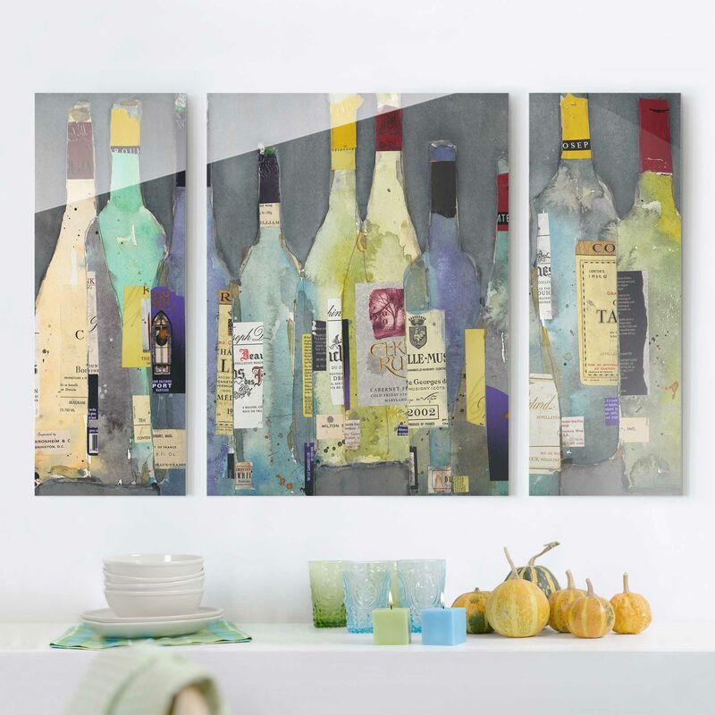 

Bilderwelten - Cuadro de cristal - Uncorked - Spirits - 3 parte Dimensión LxA: 80x30cm - 80x60cm - 80x30cm