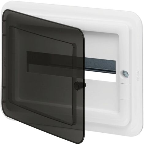 Cuadro de distribución empotrado Vimar 12 módulos DIN IP40 con puerta ahumada V53112