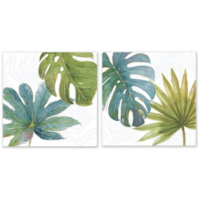 

Cuadro de hojas en lienzo verde 30x30 cm. Compra mínima 2 unid