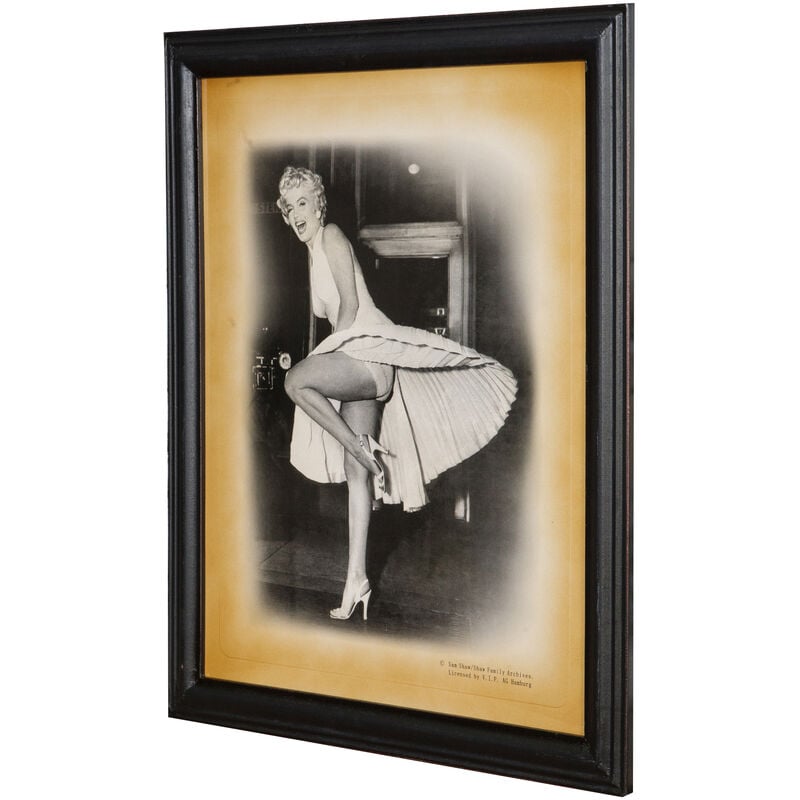 

Biscottini - Cuadro de madera con impresión fotográfica Marylin Monroe