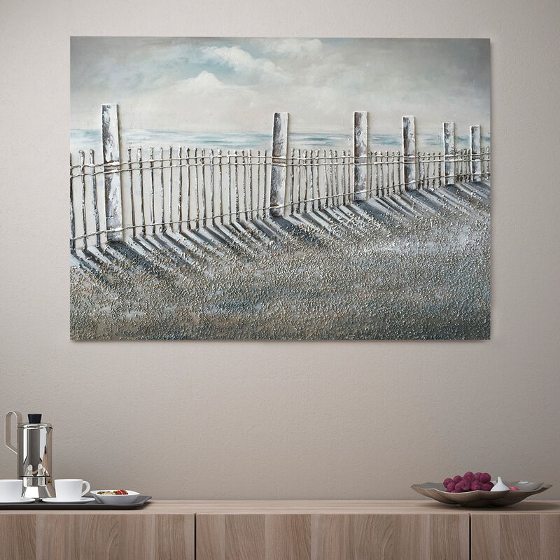 

Tema - Cuadro decorativo de paisaje de naturaleza pintado a mano 120x90cm Fence