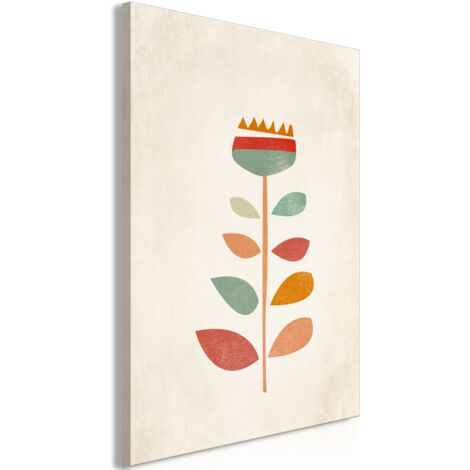Cuadro decorativo en lienzo con impresión premium parcialmente sobre marco de madera Patrón de Reina de las Flores (1 parte) 20x30cm 110013864