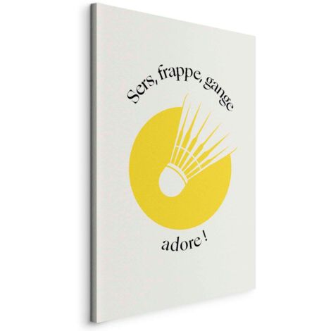 Cuadro decorativo impreso en lienzo con estampado de los Juegos Olímpicos de París sobre fondo de sol amarillo 80 x 120 cm 110018372