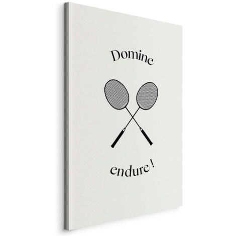 Cuadro decorativo impreso sobre lienzo Patrón de los Juegos Olímpicos de París Raquetas de bádminton negras 20 x 30 cm 110018378