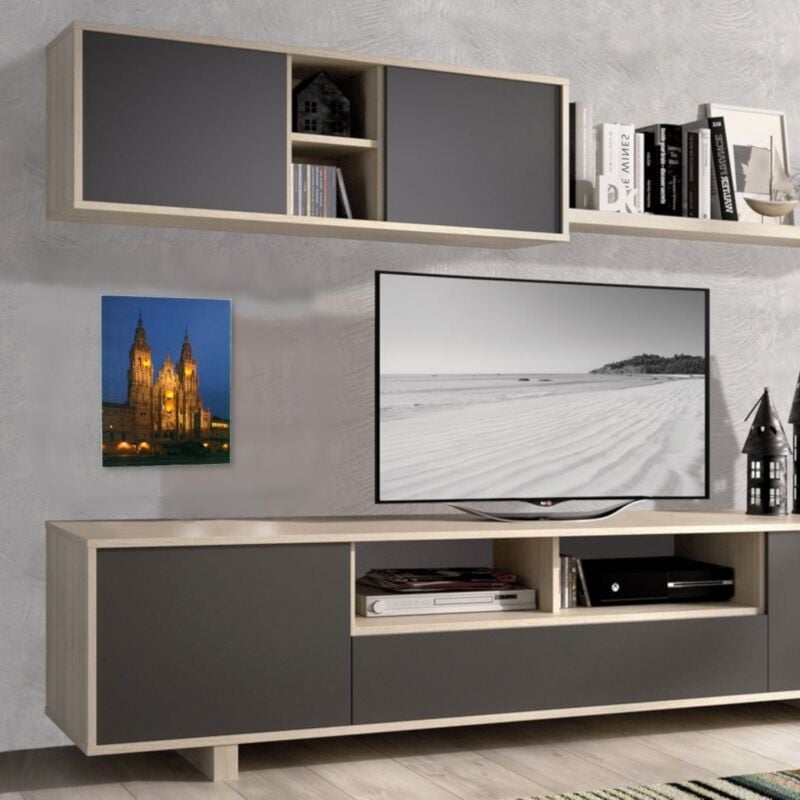 

Jandei Cuadro con 4 Led de la Catedral Santiago Compostela 40 x 30, 2 pilas AA