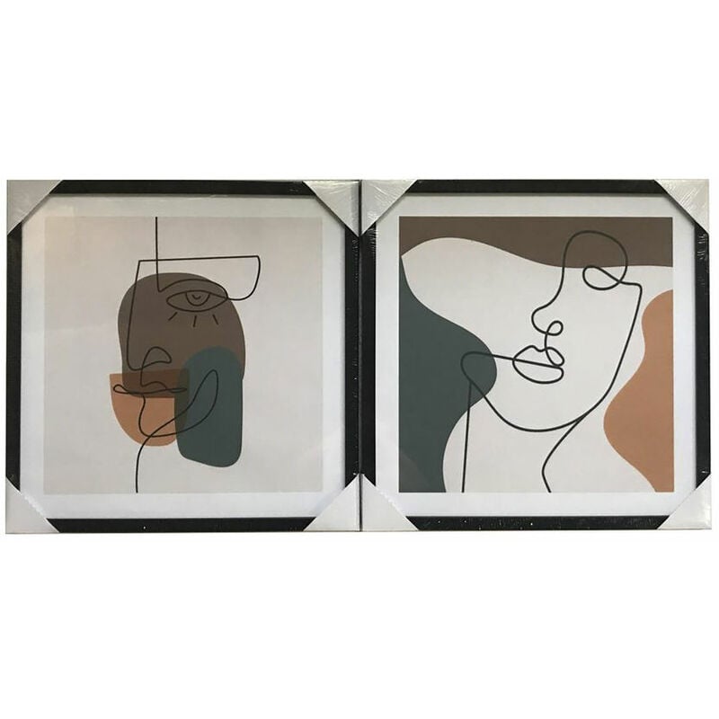 

Cuadro DKD Home Decor Abstracto (2 pcs) (40 x 3 x 40 cm)