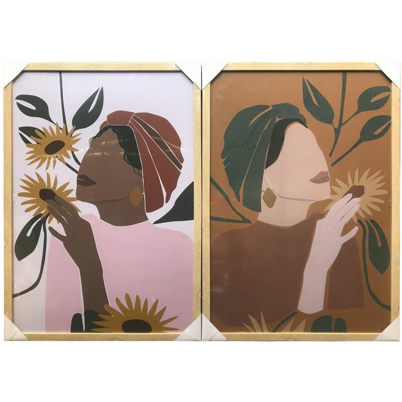 

Cuadro DKD Home Decor Africana (2 pcs) (50 x 2.5 x 70 cm)