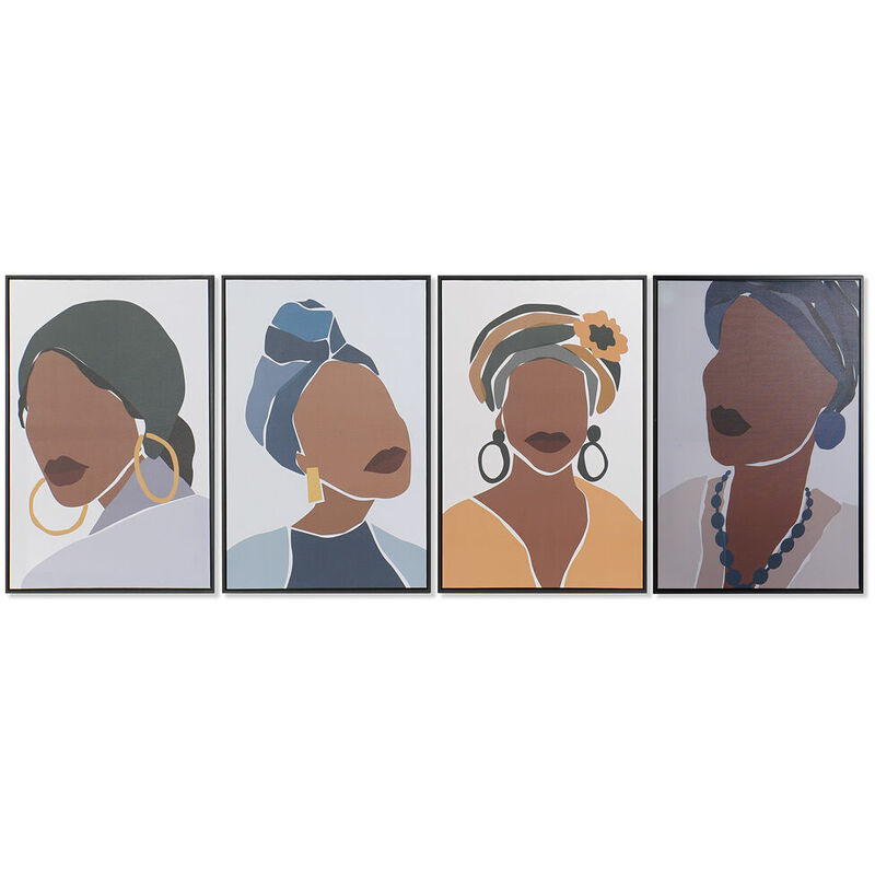 

Cuadro DKD Home Decor Africana (4 pcs) (60 x 4 x 90 cm)