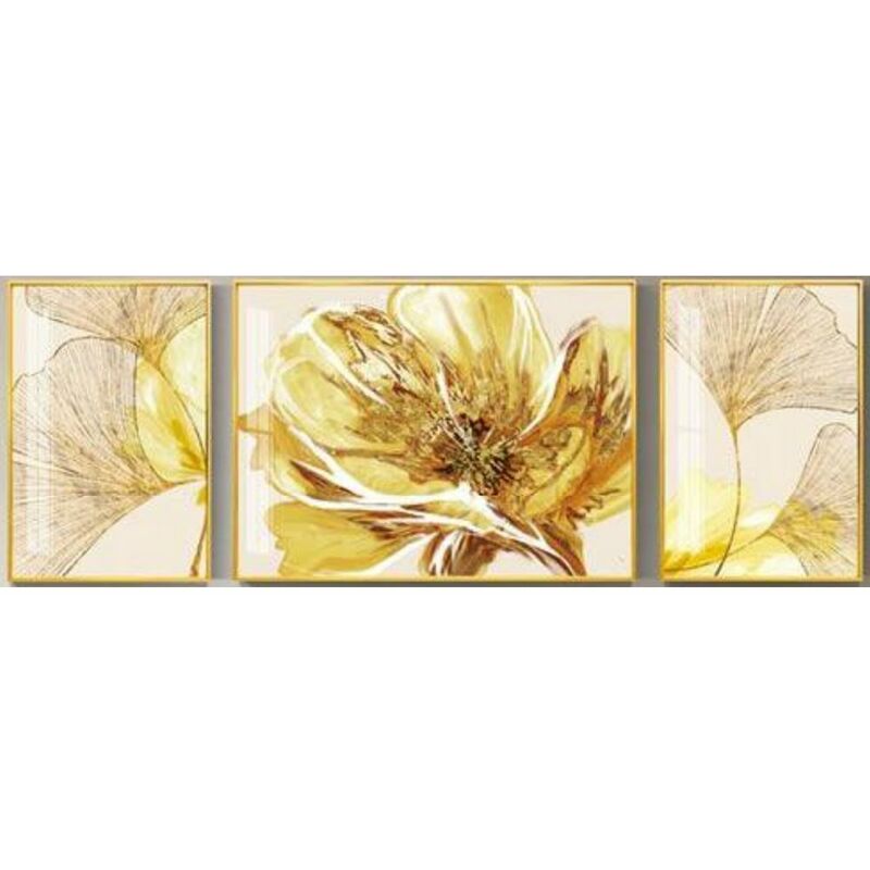 

Rogal - Cuadro dkd home decor aluminio flores madera mdf (3 pcs) (240 x 3 x 80 cm)