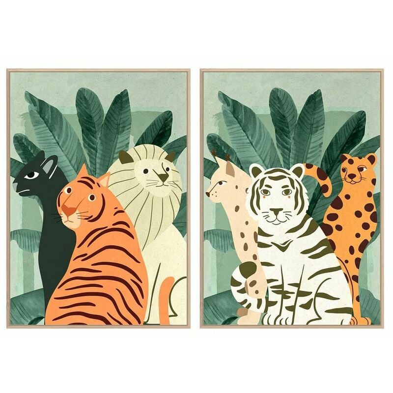 

Cuadro DKD Home Decor Animales (2 pcs) (83 x 4.5 x 123 cm)
