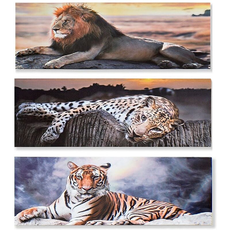 

Cuadro DKD Home Decor Animales Colonial 90 x 1.8 x 30 cm (3 pcs)
